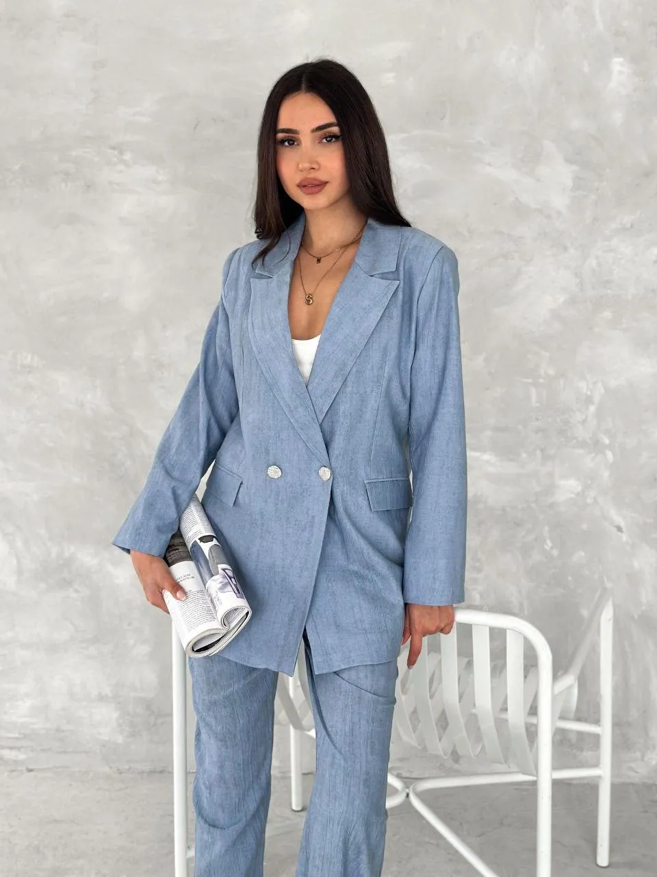 Batik Kumaş Pantolon  Mavi