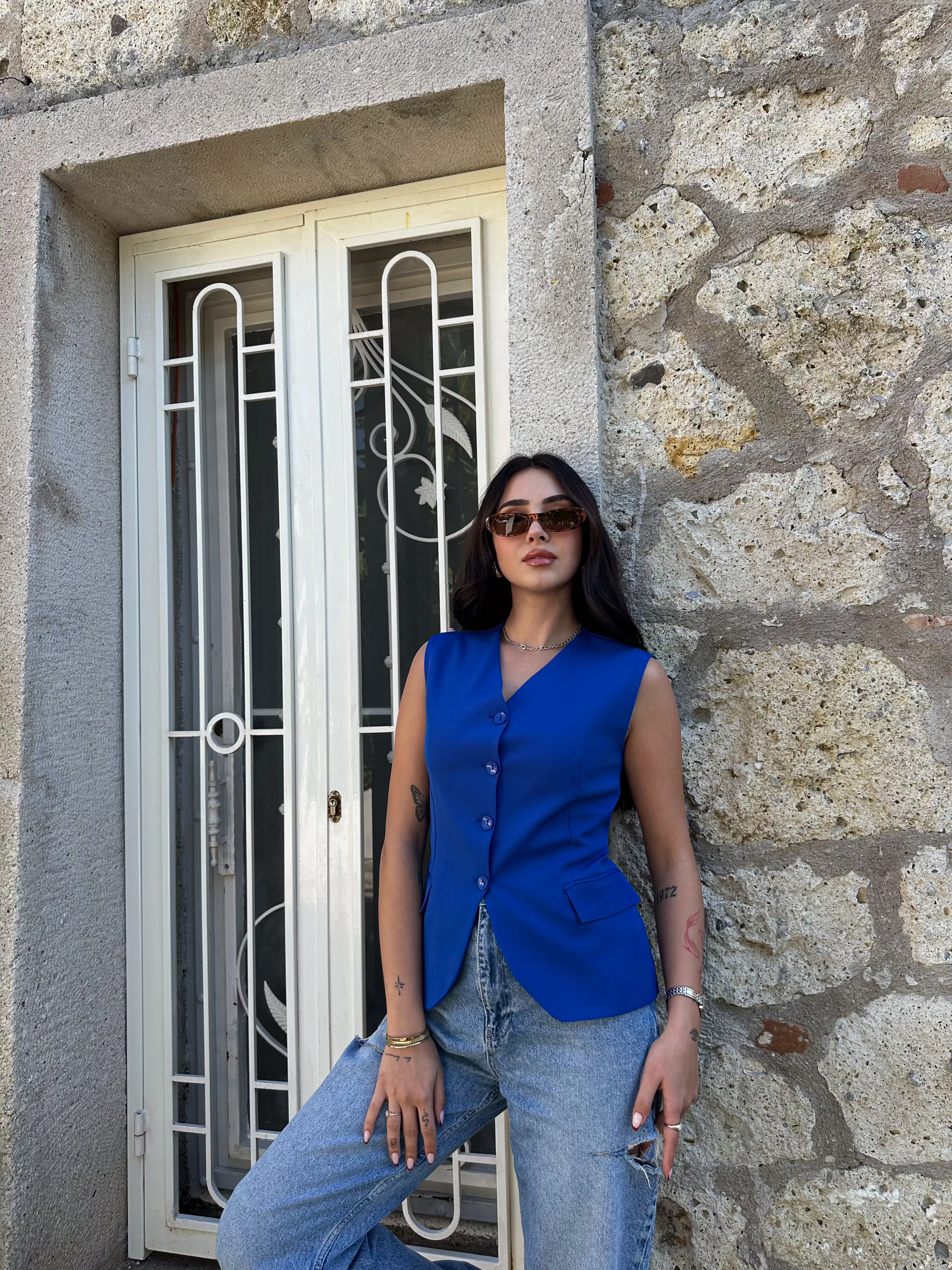 Dabıl Yelek  Mavi