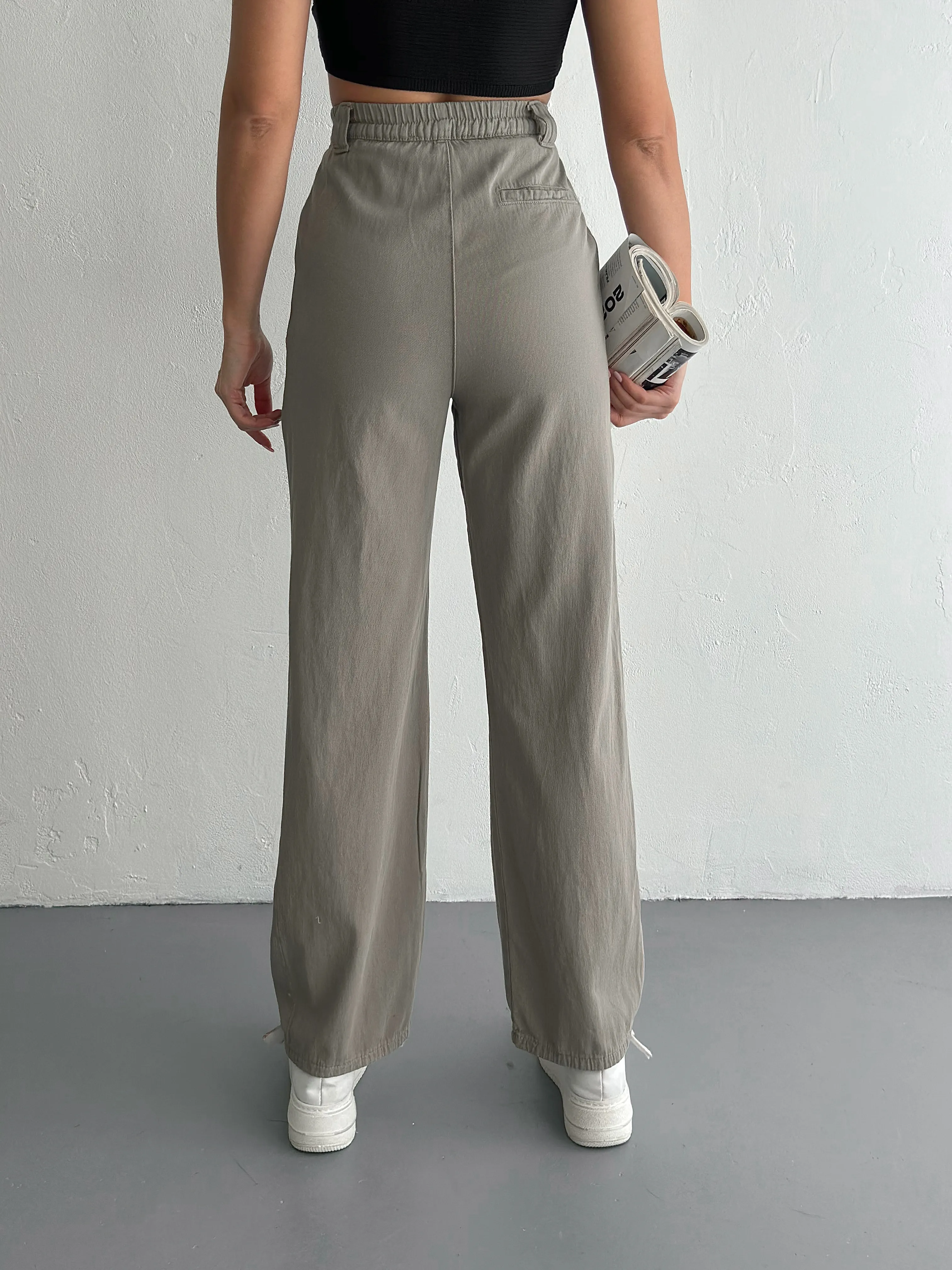 İnce Ham Gabardin Pantolon  AdaçayıYeşili